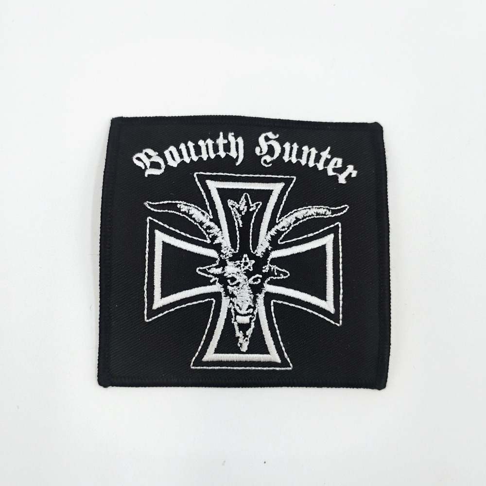 Bounty Hunter Patch Embroidered Goat Head Cross Logo Sew/Iron-On New VTG 90s NOS
